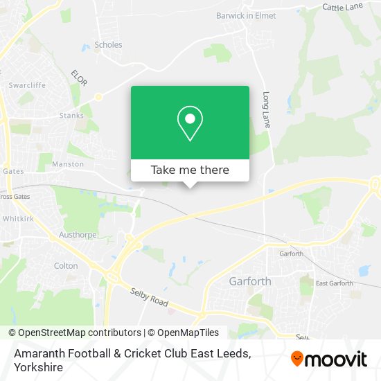 Amaranth Football & Cricket Club East Leeds map