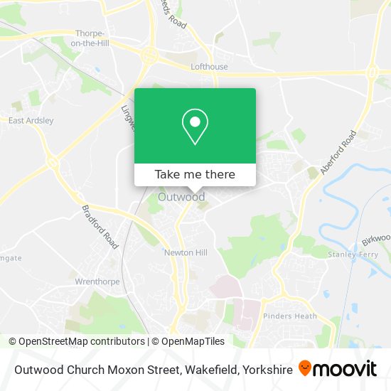 Outwood Church Moxon Street, Wakefield map