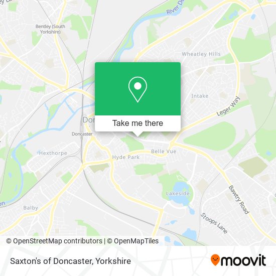 Saxton's of Doncaster map