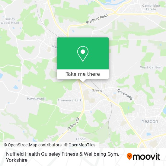 Nuffield Health Guiseley Fitness & Wellbeing Gym map