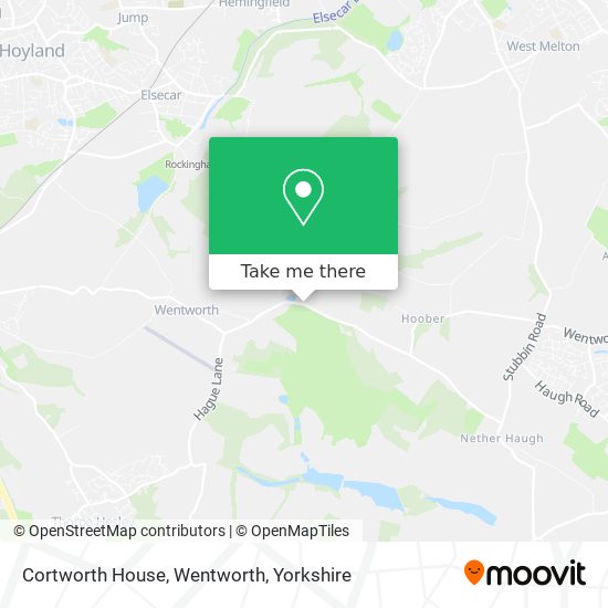 Cortworth House, Wentworth map