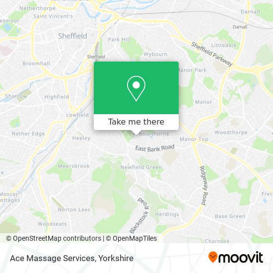 Ace Massage Services map