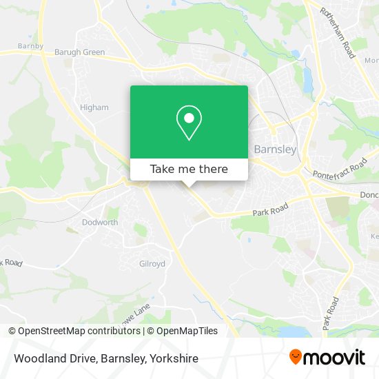 Woodland Drive, Barnsley map