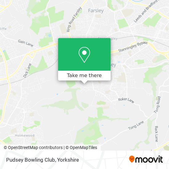 Pudsey Bowling Club map
