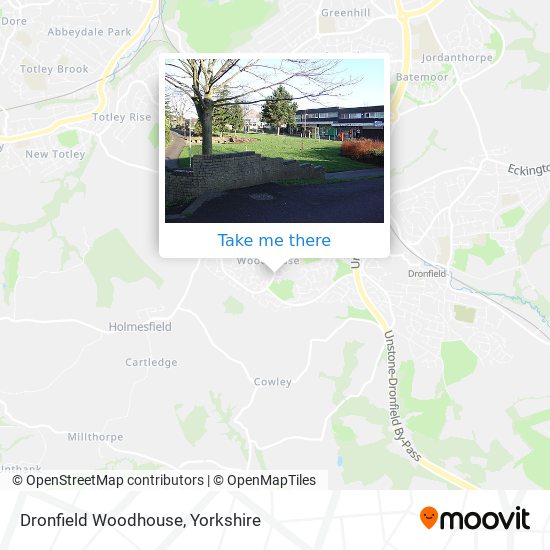 Dronfield Woodhouse map