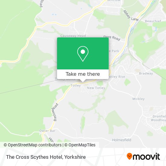 The Cross Scythes Hotel map