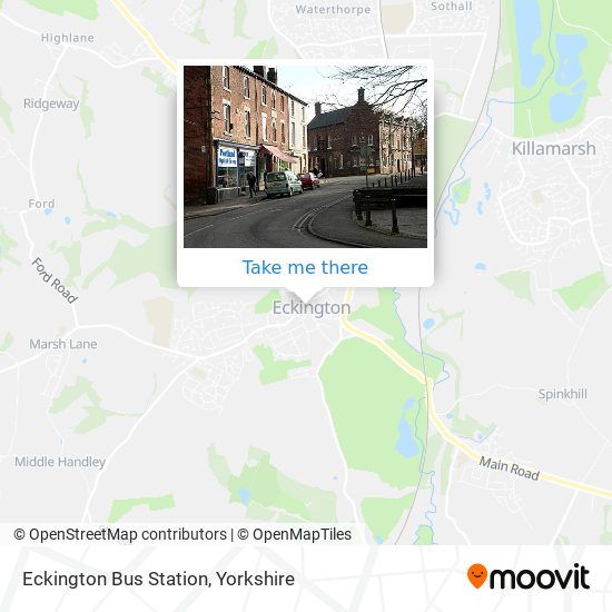 Eckington Bus Station map