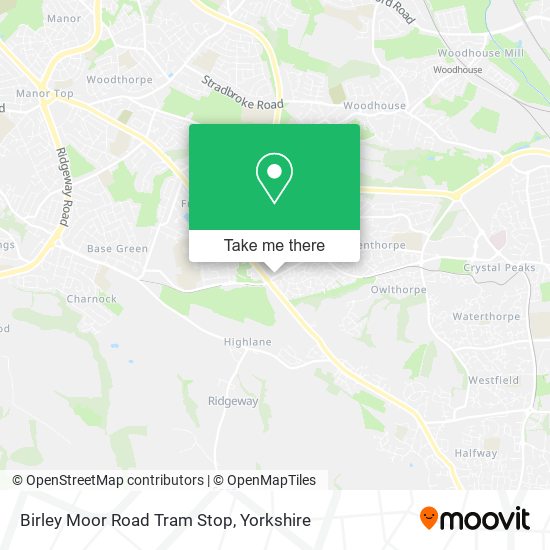 Birley Moor Road Tram Stop map