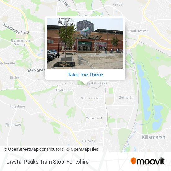 Crystal Peaks Tram Stop map