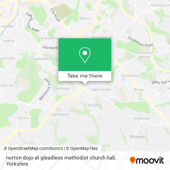norton dojo at gleadless methodist church hall map
