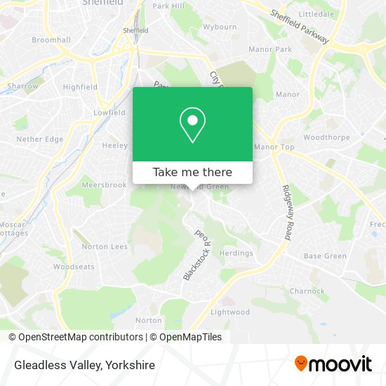 Gleadless Valley map