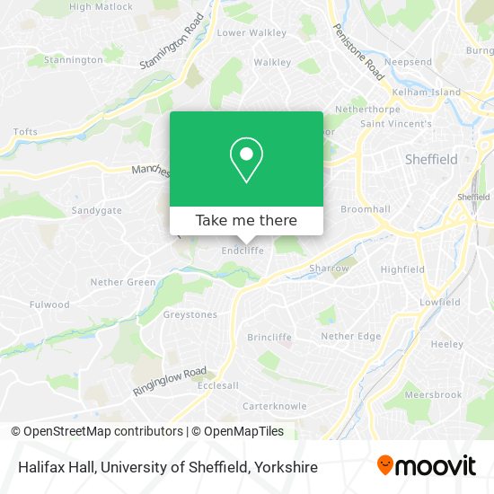 Halifax Hall, University of Sheffield map