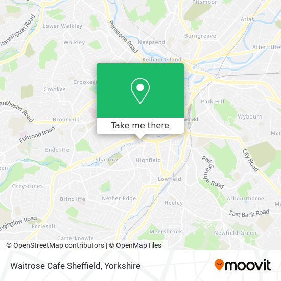 Waitrose Cafe Sheffield map