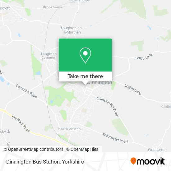 Dinnington Bus Station map