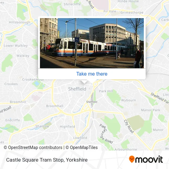 Castle Square Tram Stop map