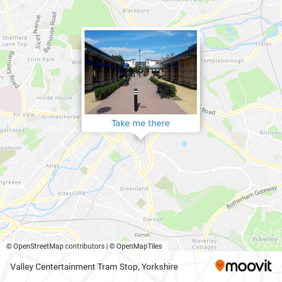 Valley Centertainment Tram Stop map