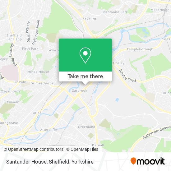 Santander House, Sheffield map