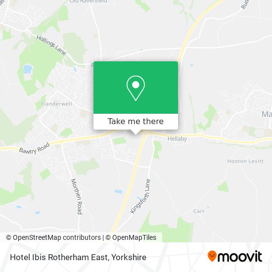 Hotel Ibis Rotherham East map