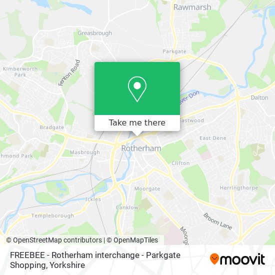 FREEBEE - Rotherham interchange - Parkgate Shopping map