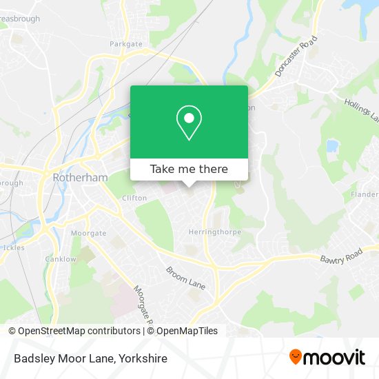 Badsley Moor Lane map