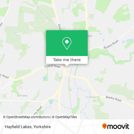 Hayfield Lakes map