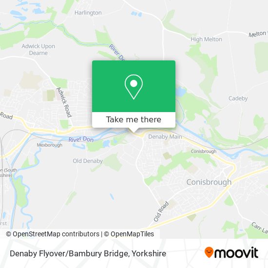 Denaby Flyover/Bambury Bridge map