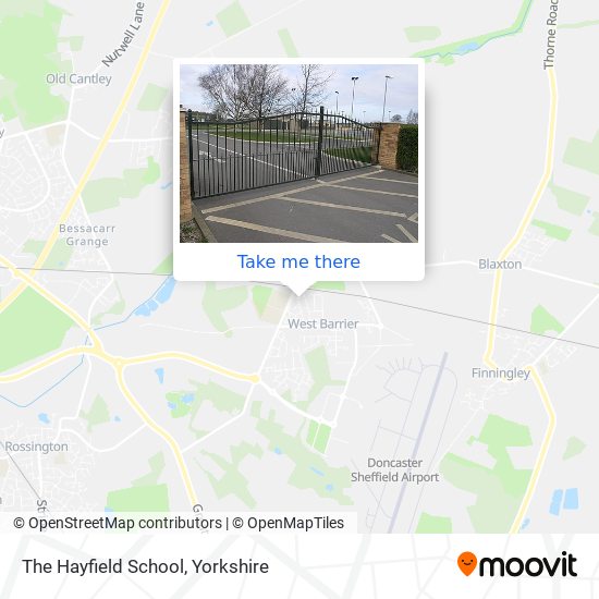 The Hayfield School map