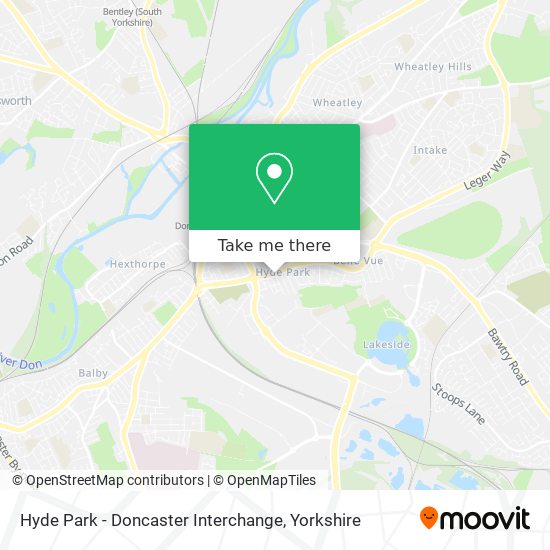 Hyde Park - Doncaster Interchange map