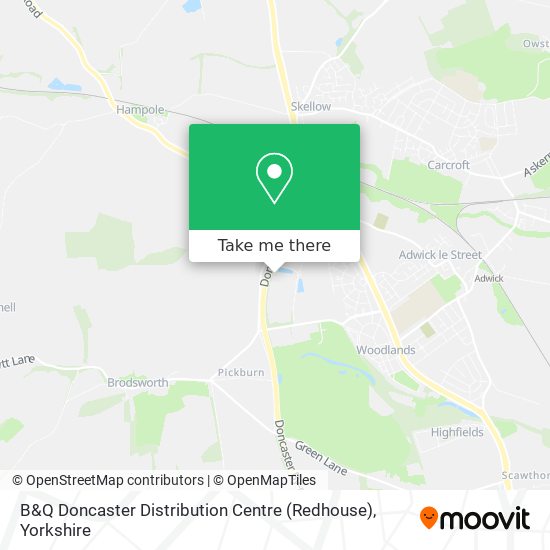 B&Q Doncaster Distribution Centre (Redhouse) map