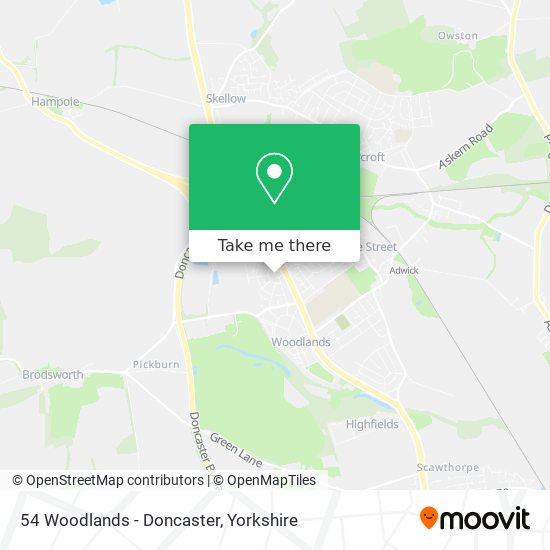 54 Woodlands - Doncaster map