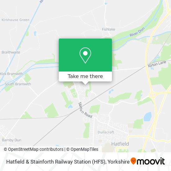 Hatfield & Stainforth Railway Station (HFS) map