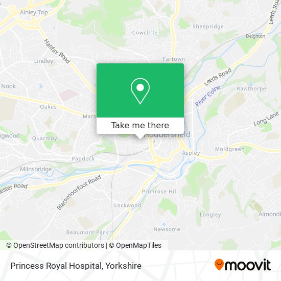 Princess Royal Hospital map