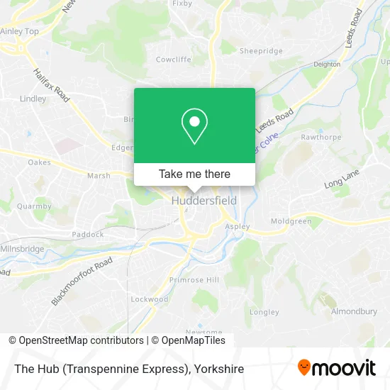 The Hub (Transpennine Express) map