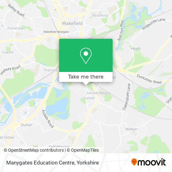 Manygates Education Centre map