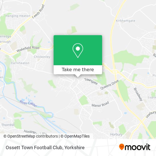 Ossett Town Football Club map