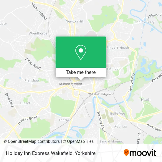 Holiday Inn Express Wakefield map