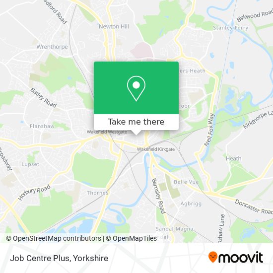 Job Centre Plus map