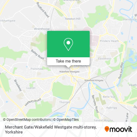 Merchant Gate / Wakefield Westgate multi-storey map