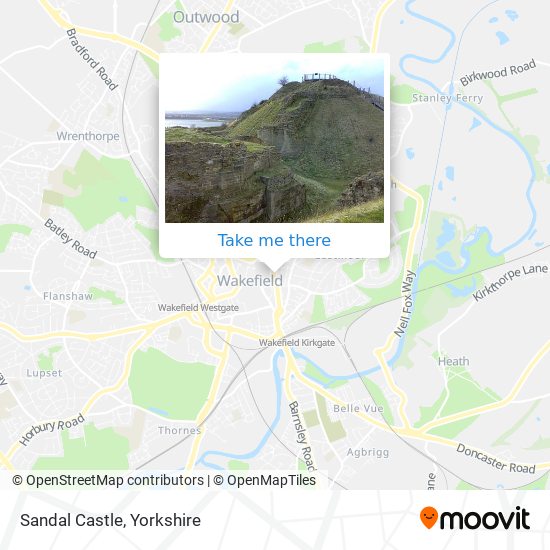 Sandal Castle map