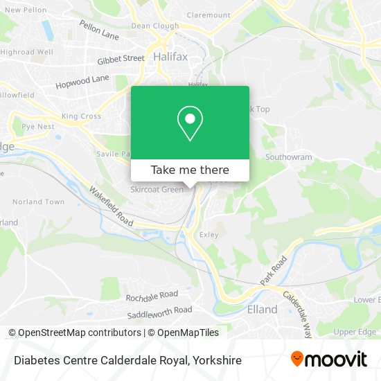 Diabetes Centre Calderdale  Royal map