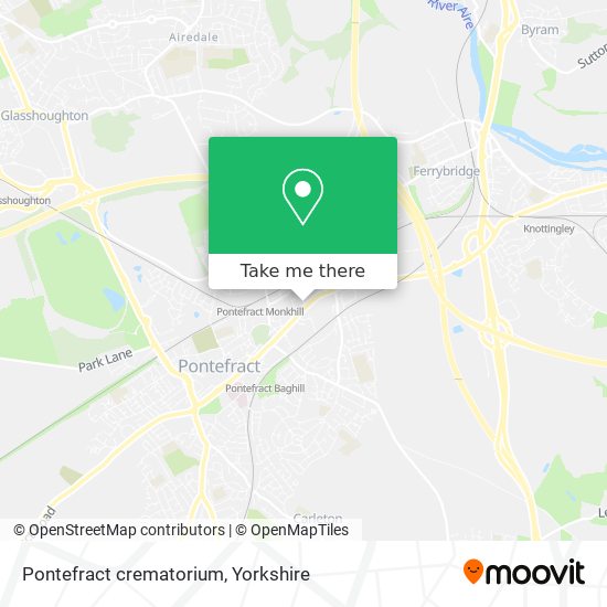 Pontefract crematorium map