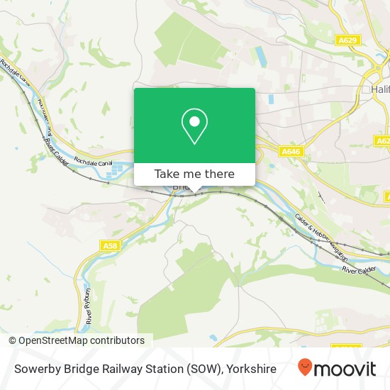 Sowerby Bridge Railway Station (SOW) map