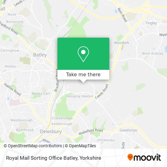 Royal Mail Sorting Office Batley map