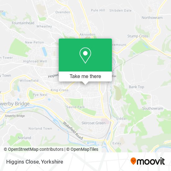 Higgins Close map