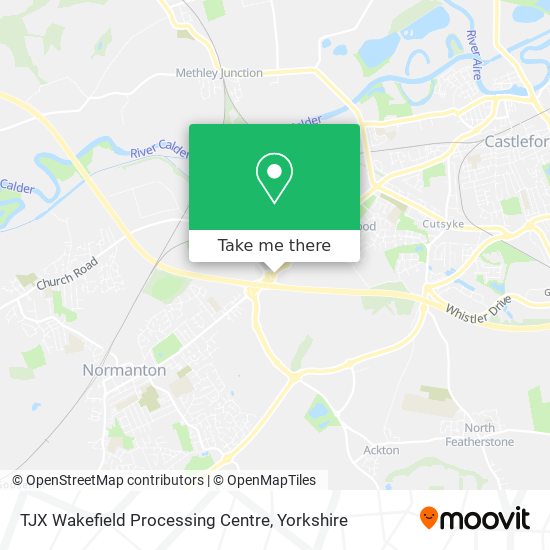 TJX Wakefield Processing Centre map