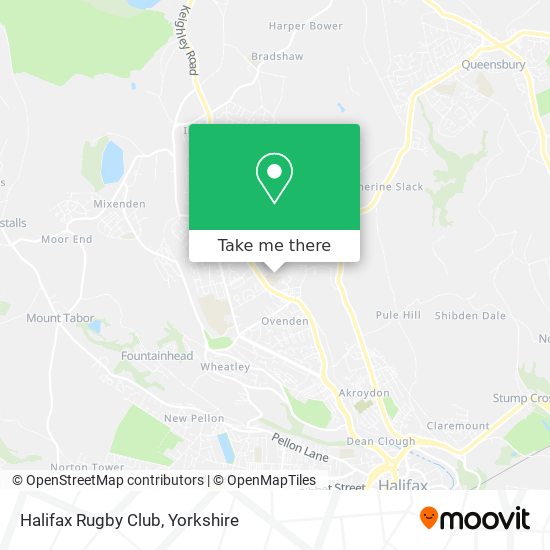 Halifax Rugby Club map