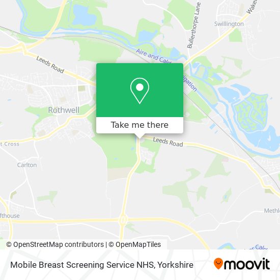 Mobile Breast Screening Service NHS map