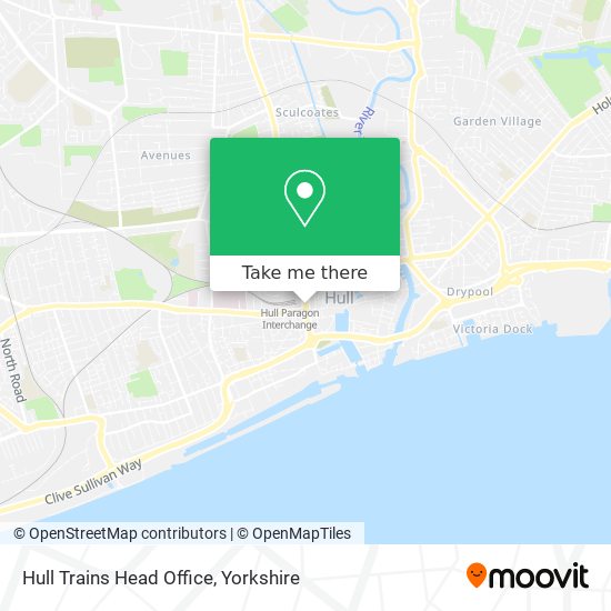 Hull Trains Head Office map