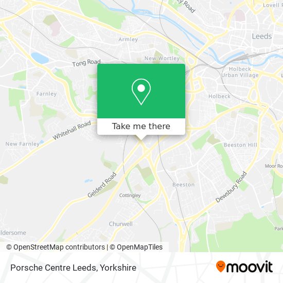 Porsche Centre Leeds map