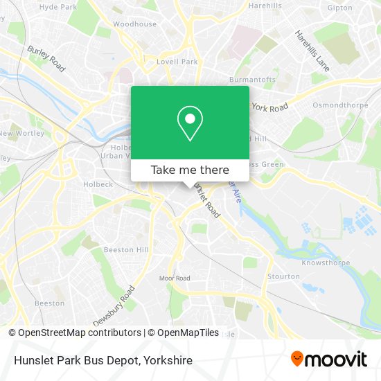 Hunslet Park Bus Depot map